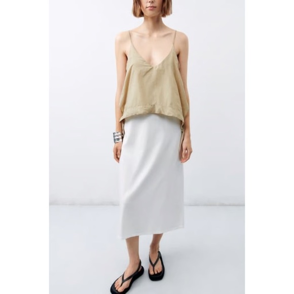 Zara contrasting midi dress - Picture 3 of 5